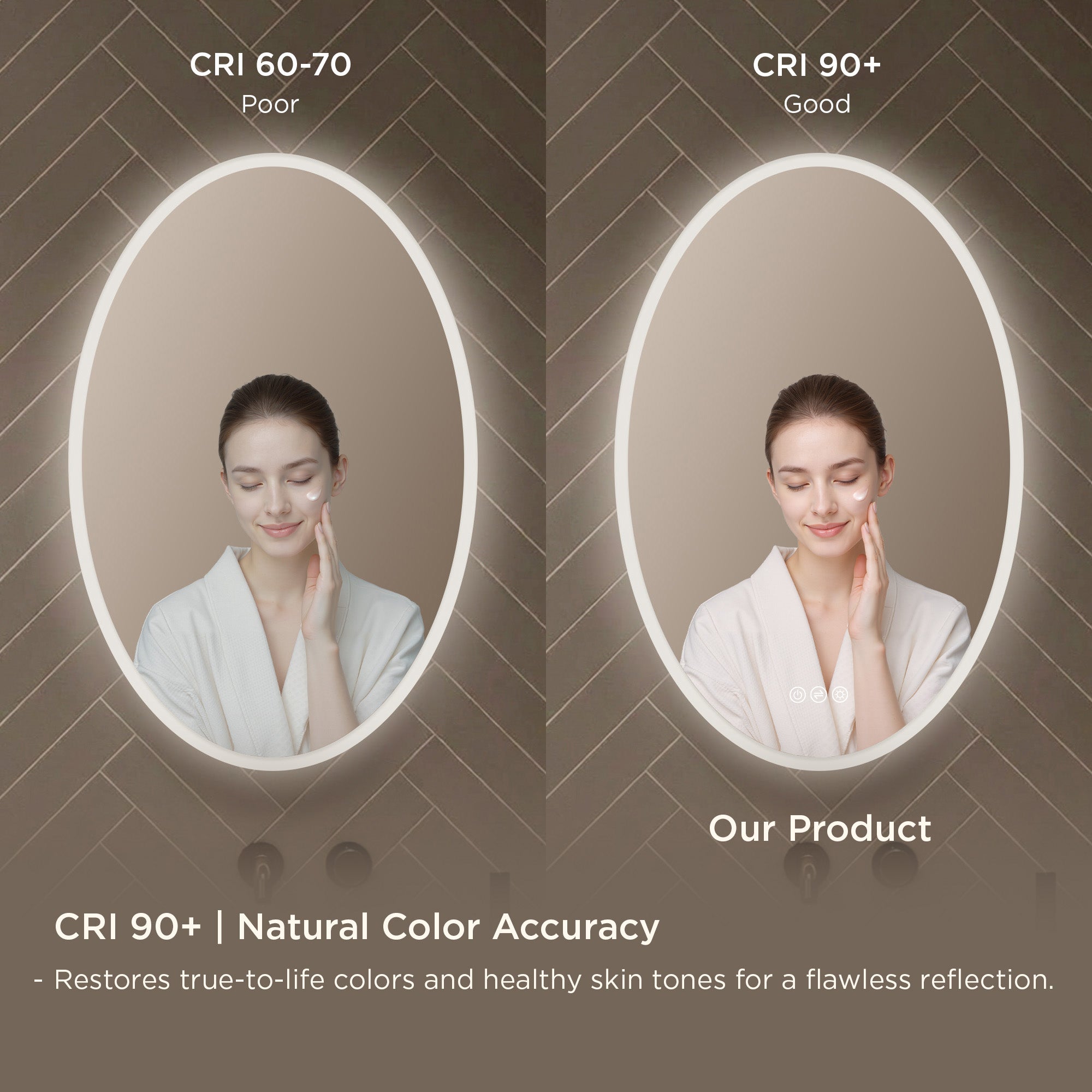 Oval LED Mirror LED M6