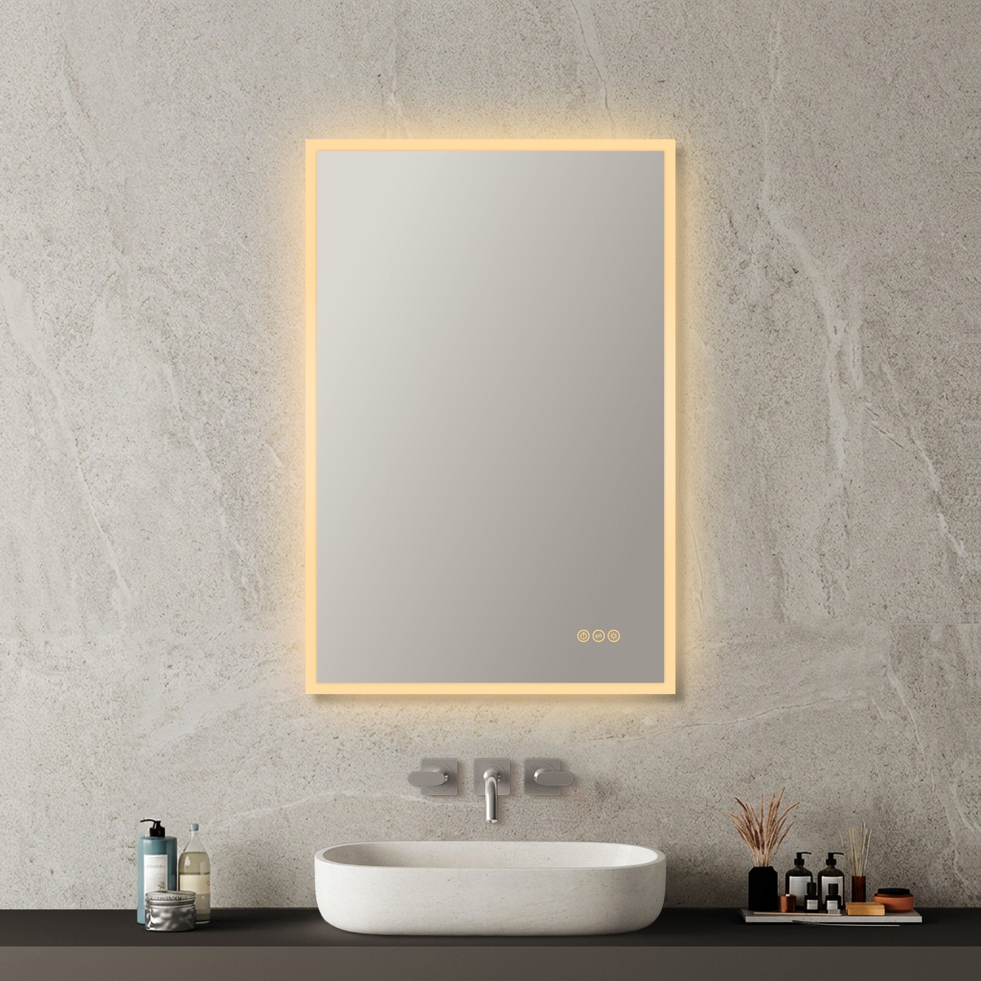 Beta LED Mirror with Frosted Sides LED M2