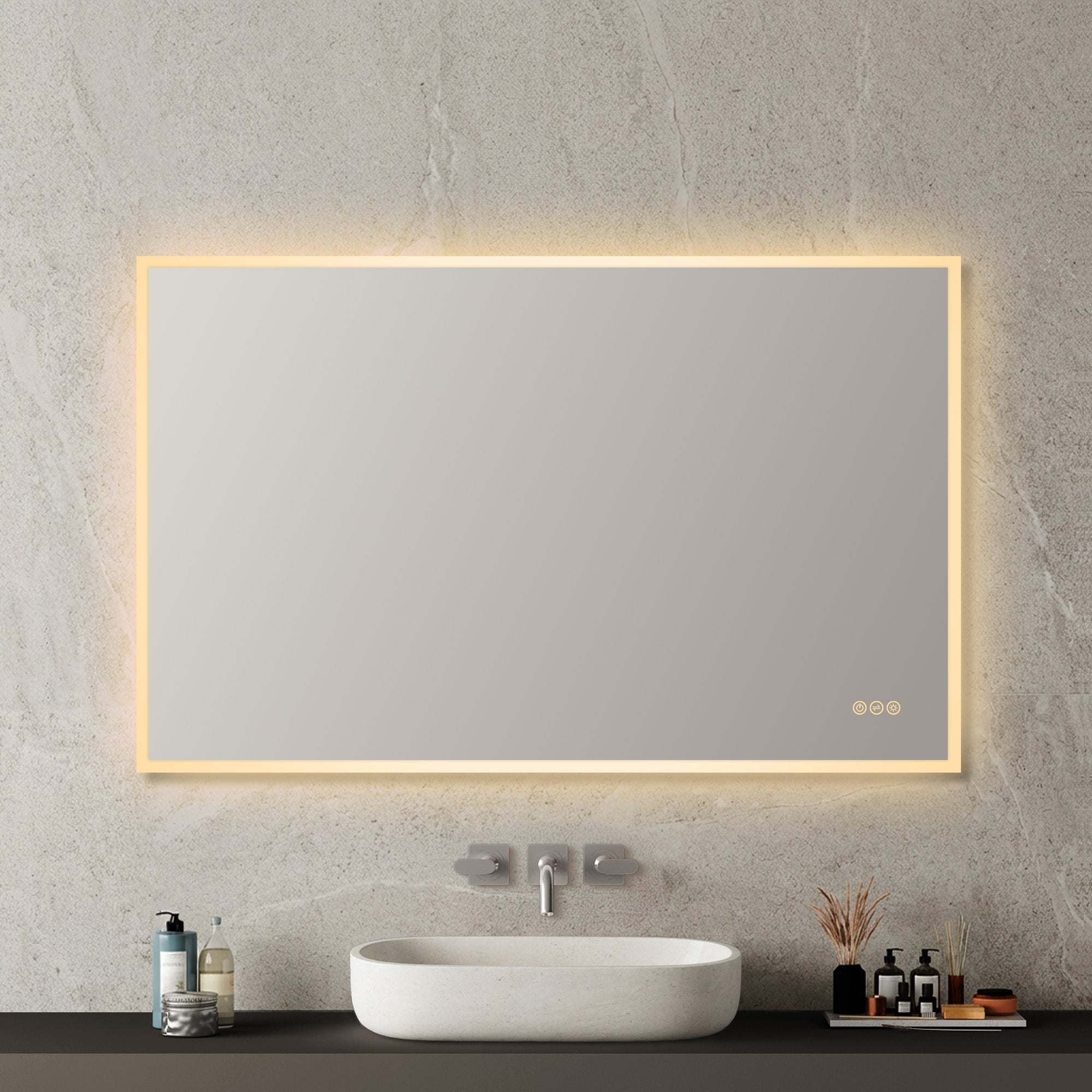 Beta LED Mirror with Frosted Sides LED M2