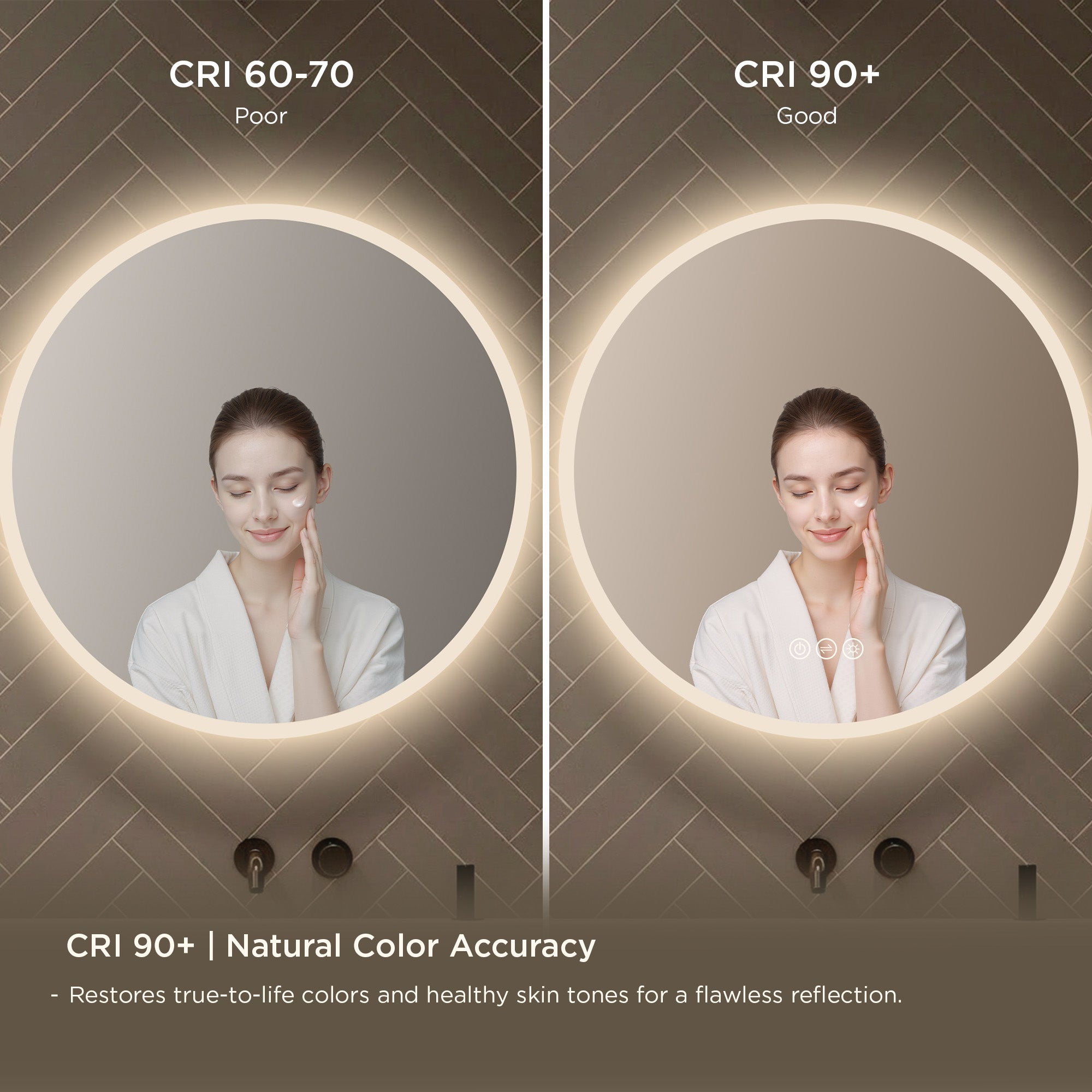 Orion Round LED Mirror with Frosted Side LED M3