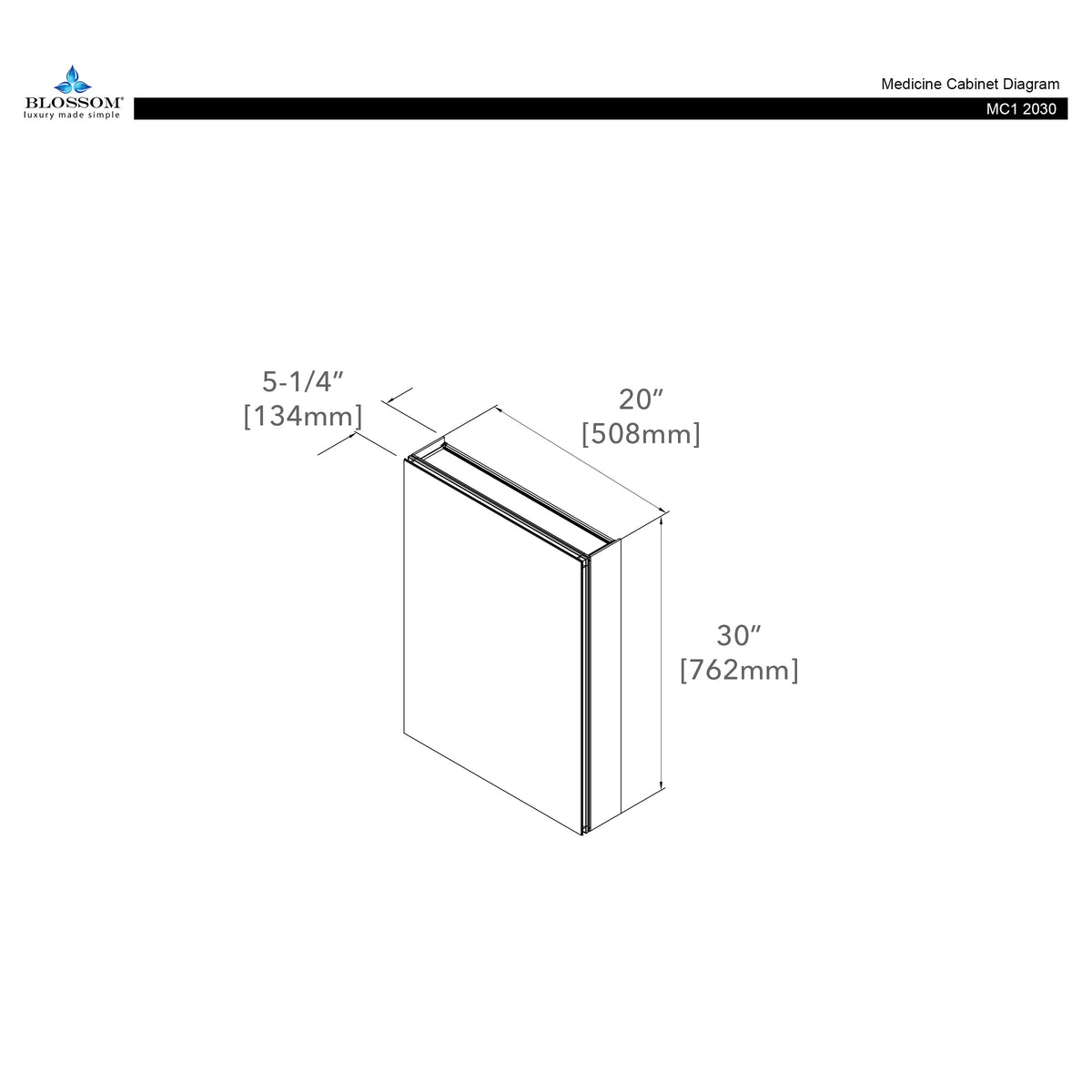 Medicine Cabinet MC1 (30" Height)