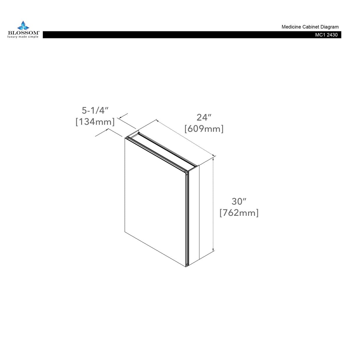 Medicine Cabinet MC1 (30" Height)