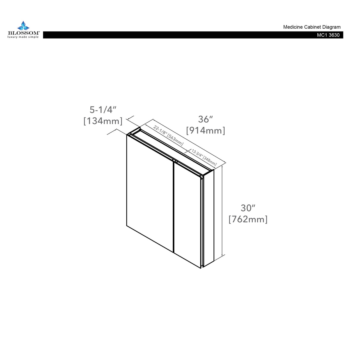 Medicine Cabinet MC1 (30" Height)