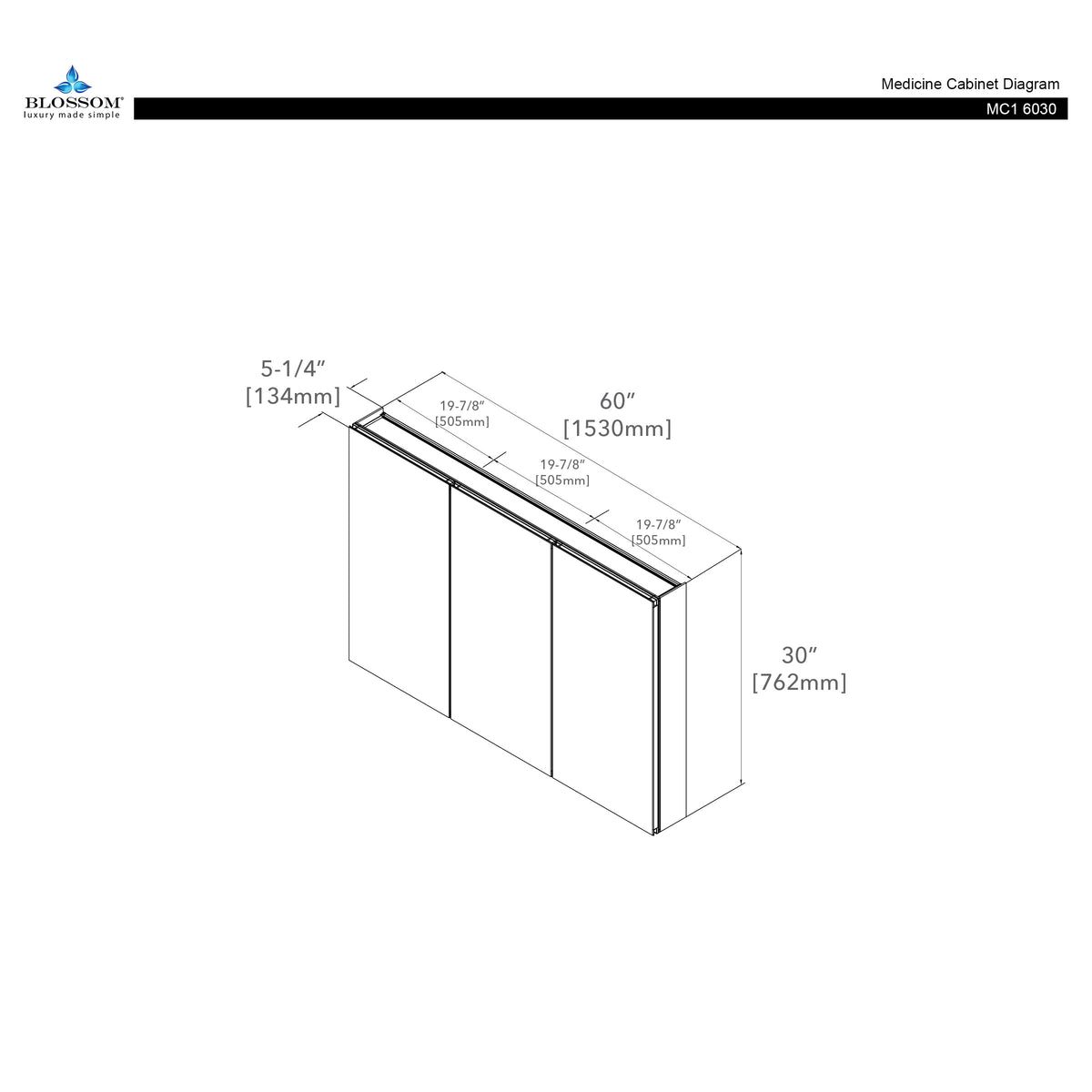 Medicine Cabinet MC1 (30" Height)