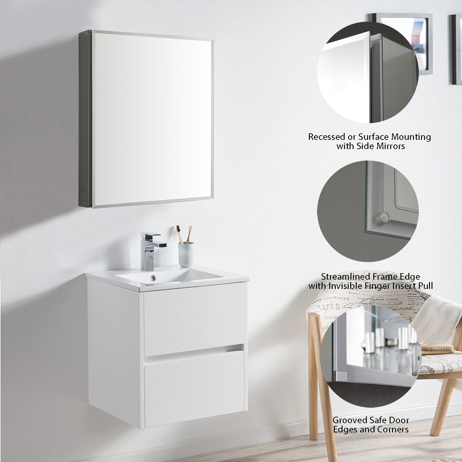 Bevel Medicine Cabinet MC8