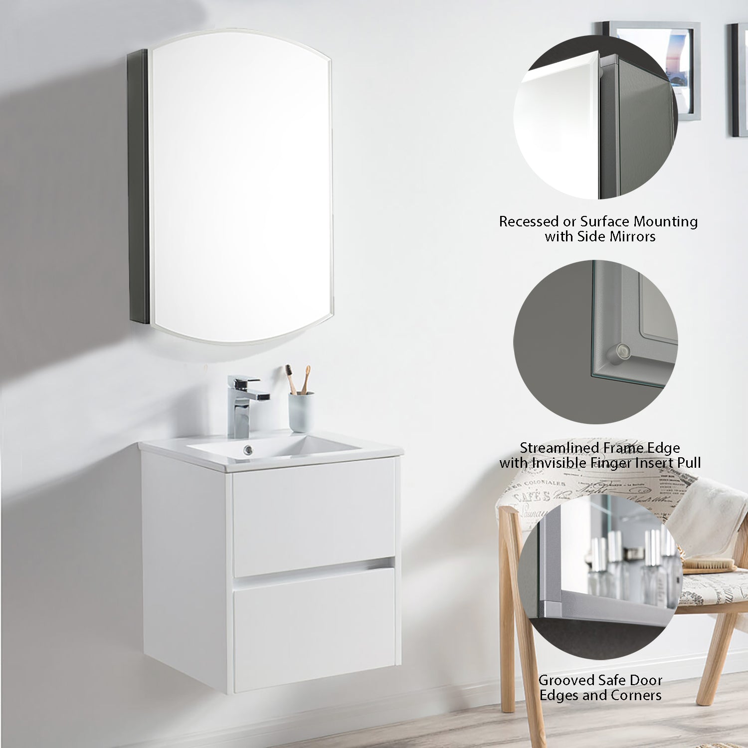 Bevel Medicine Cabinet MC8