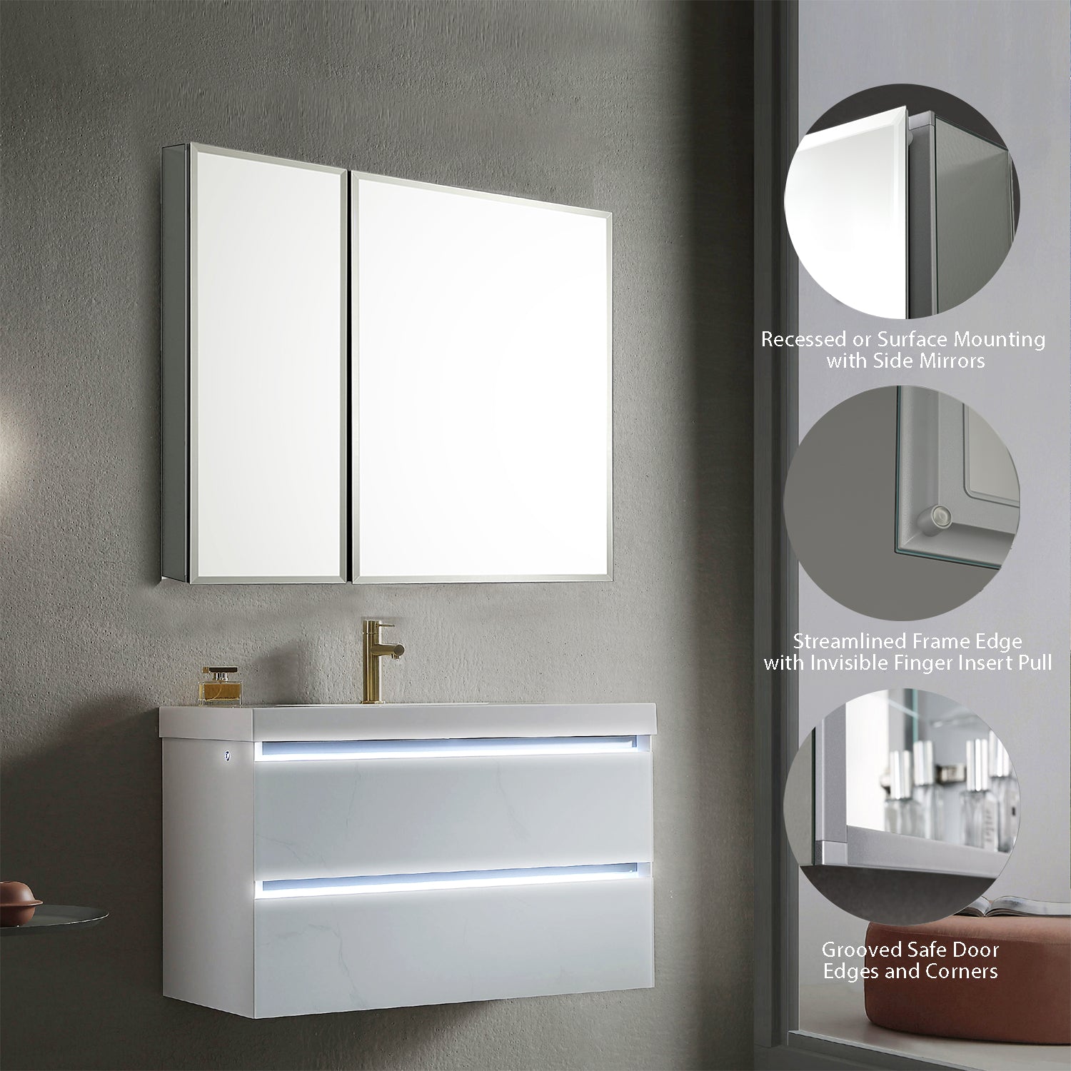 Bevel Medicine Cabinet MC8