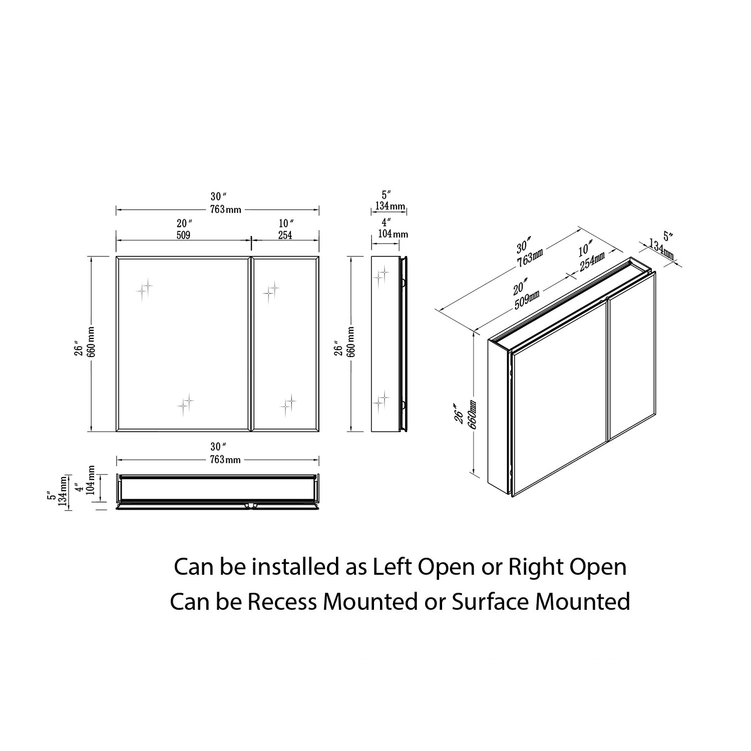 Bevel Medicine Cabinet MC8