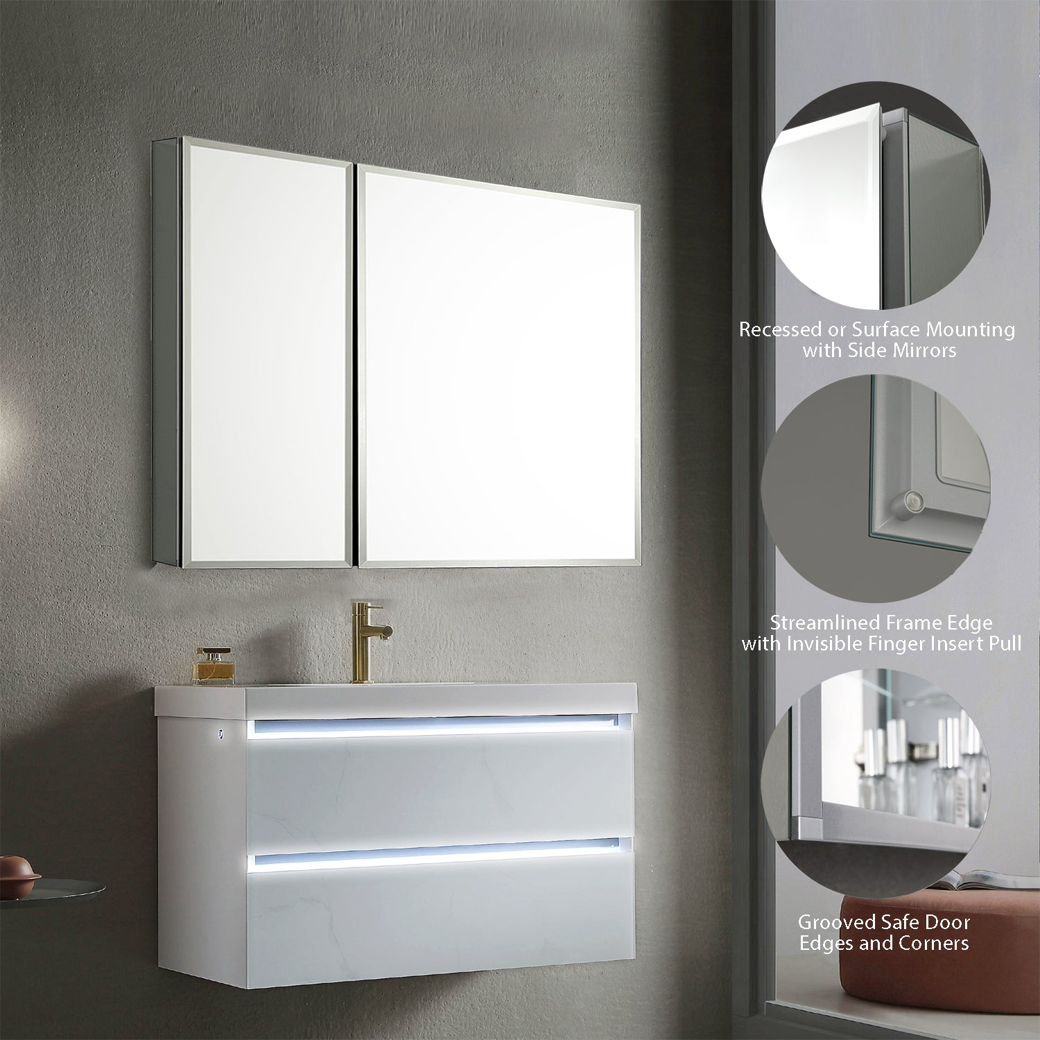 Bevel Medicine Cabinet MC8