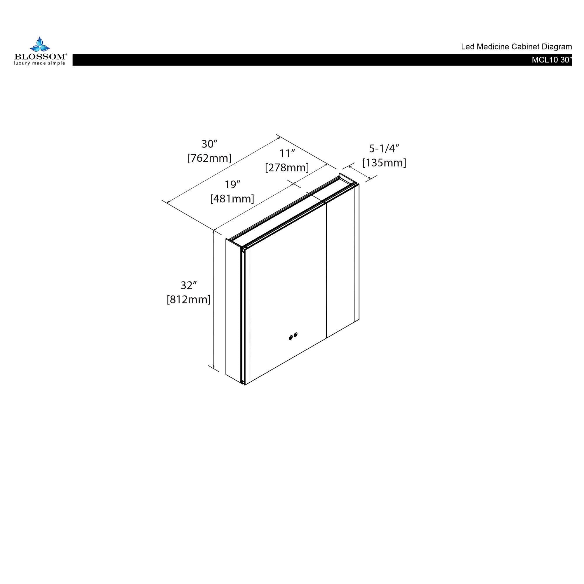 Pollux LED Medicine Cabinet MCL10