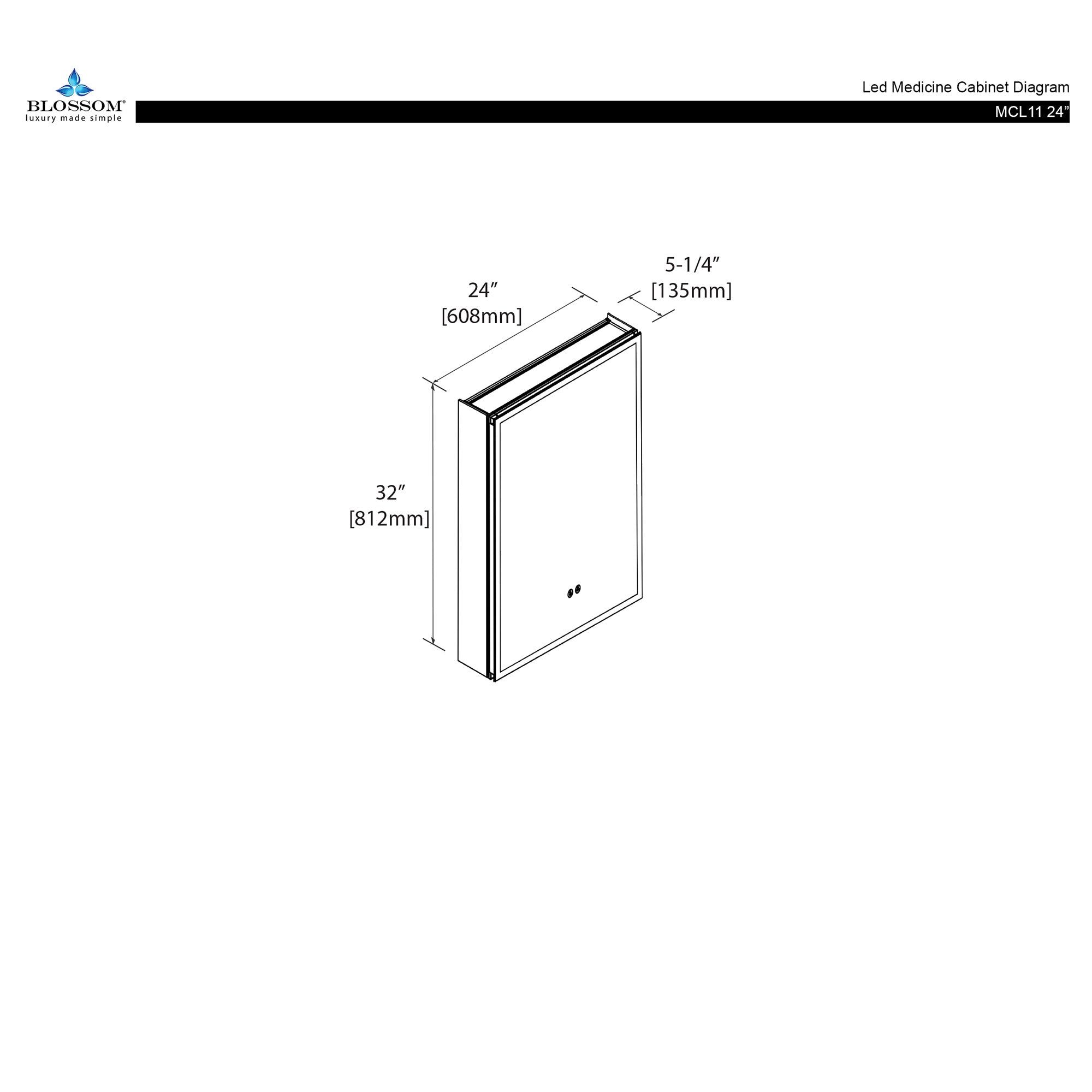 Capella LED Medicine Cabinet MCL11