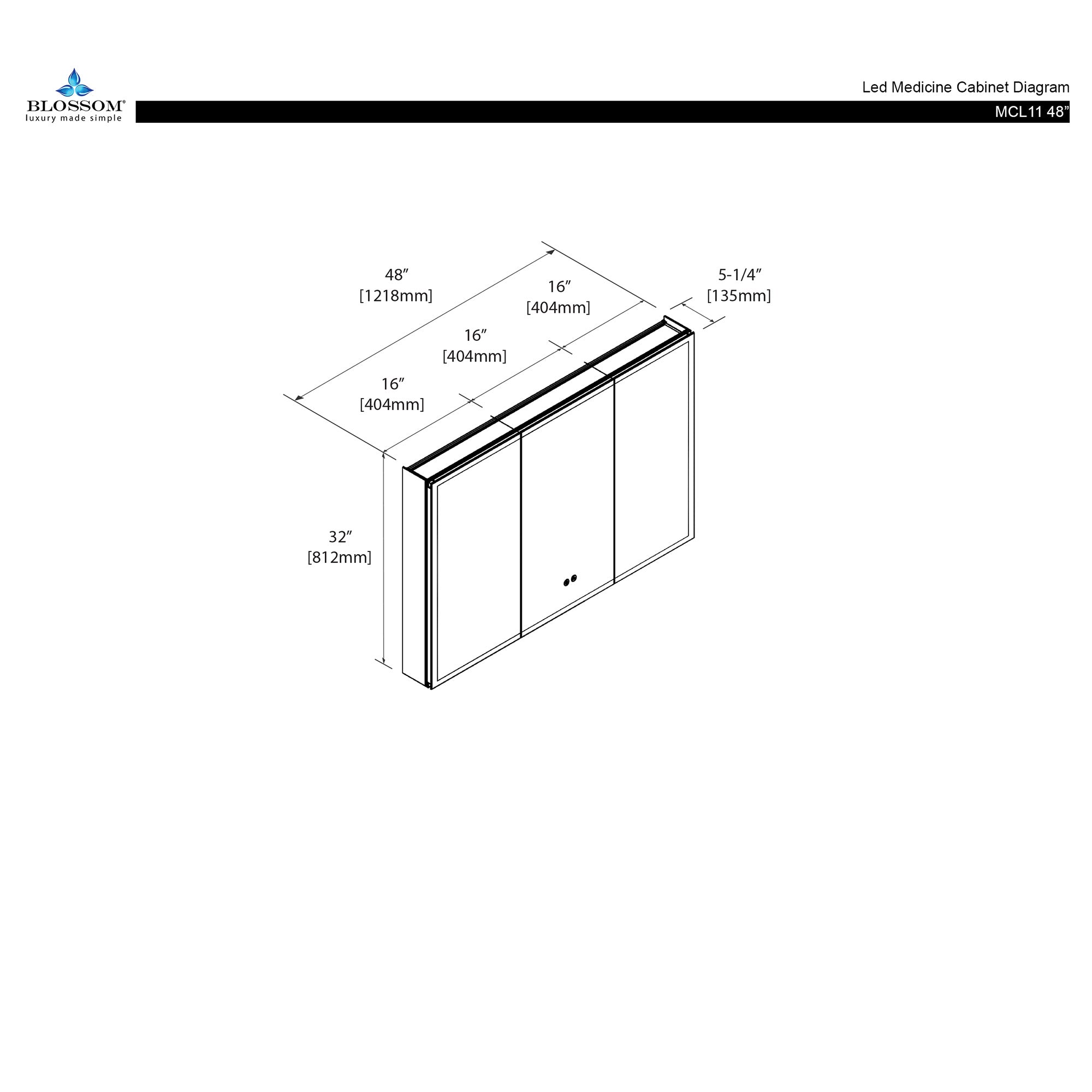 Capella LED Medicine Cabinet MCL11