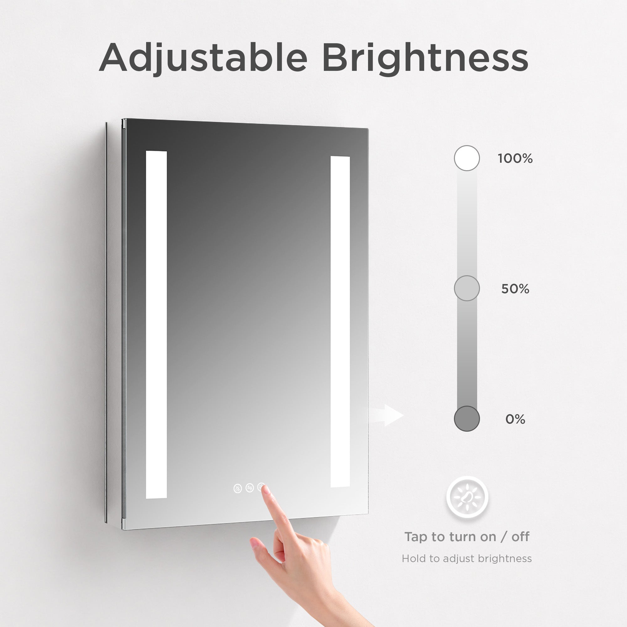 Pillar LED Medicine Cabinet MCL1