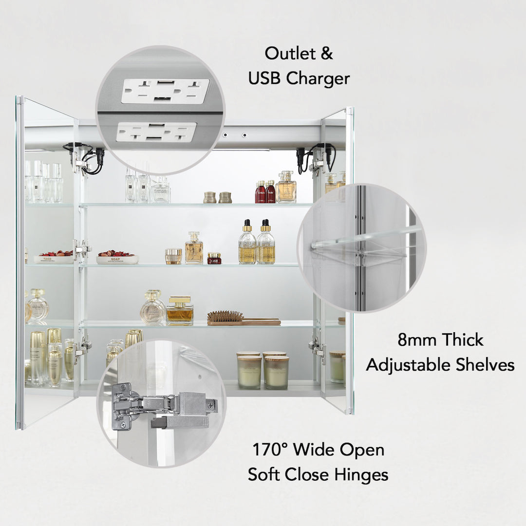 Pillar LED Medicine Cabinet MCL1