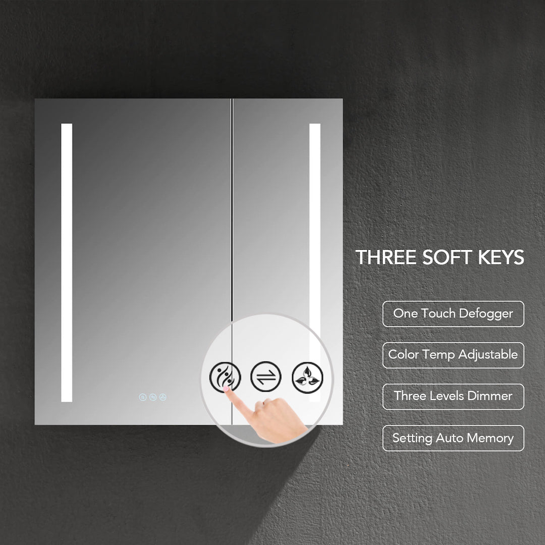 Pillar LED Medicine Cabinet MCL1