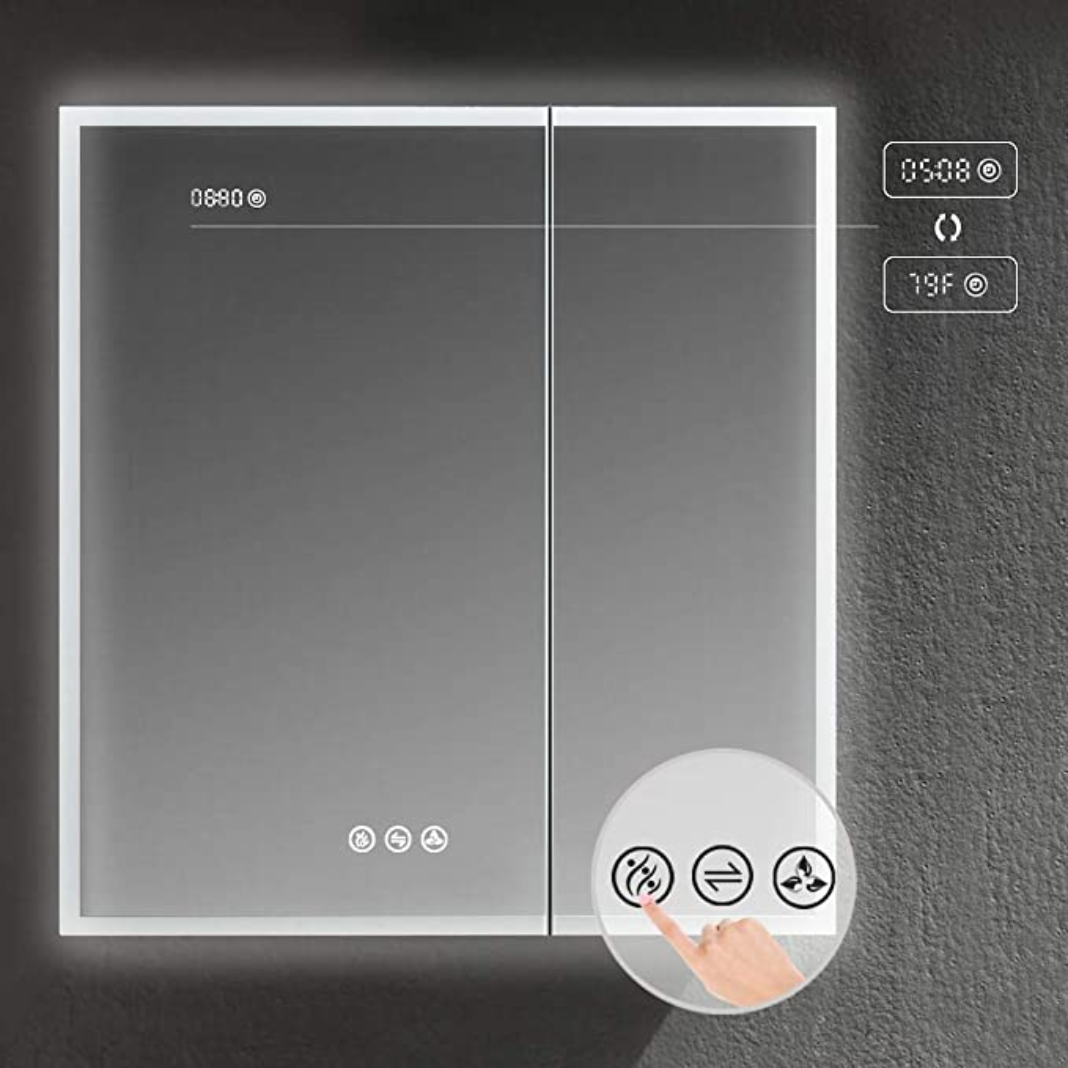 Sirius LED Medicine Cabinet with Clock MCL3