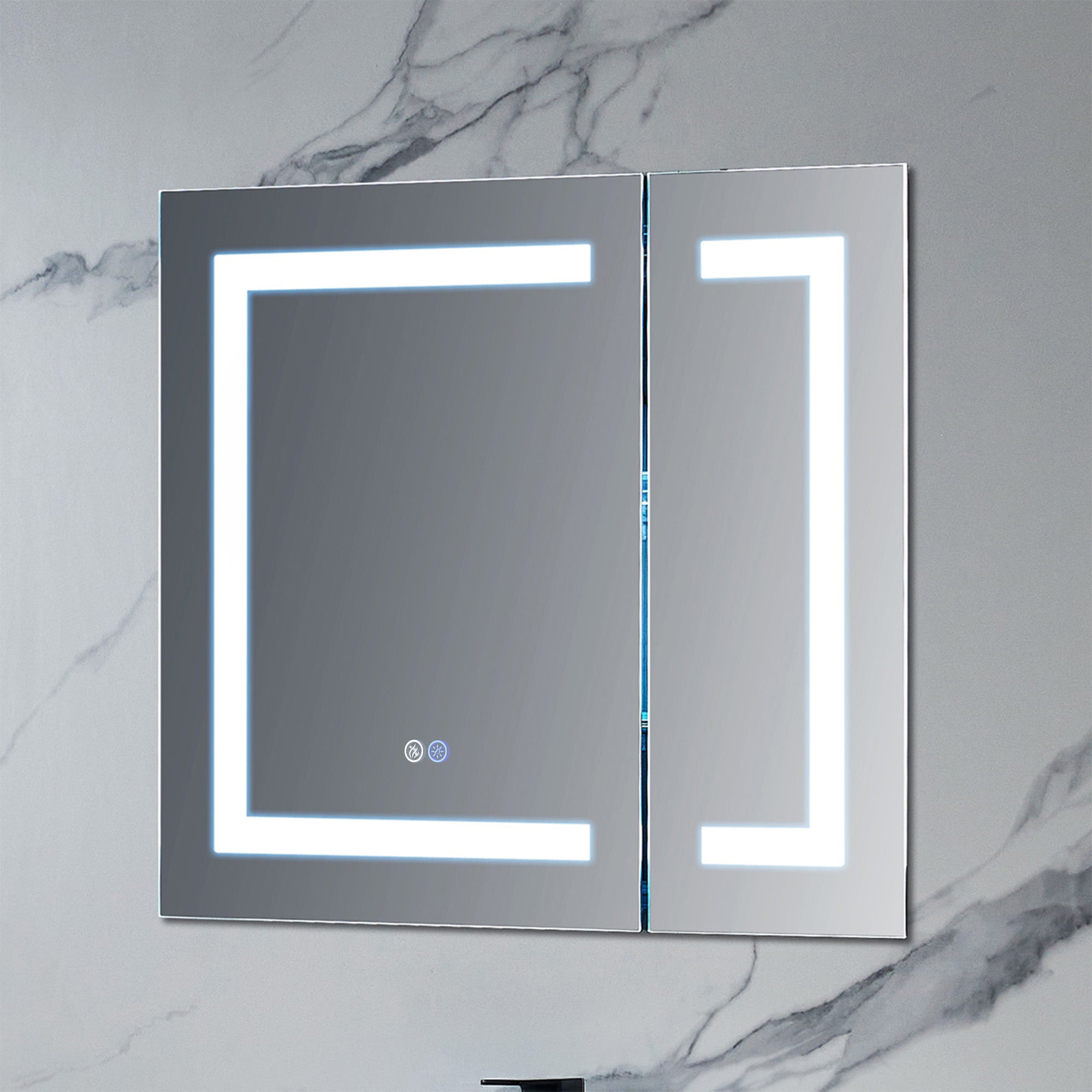 ED Medicine Cabinet – ETL Certified, Anti-Fog Mirror with ED Medicine Cabinet – ETL Certified, Anti-Fog Mirror with