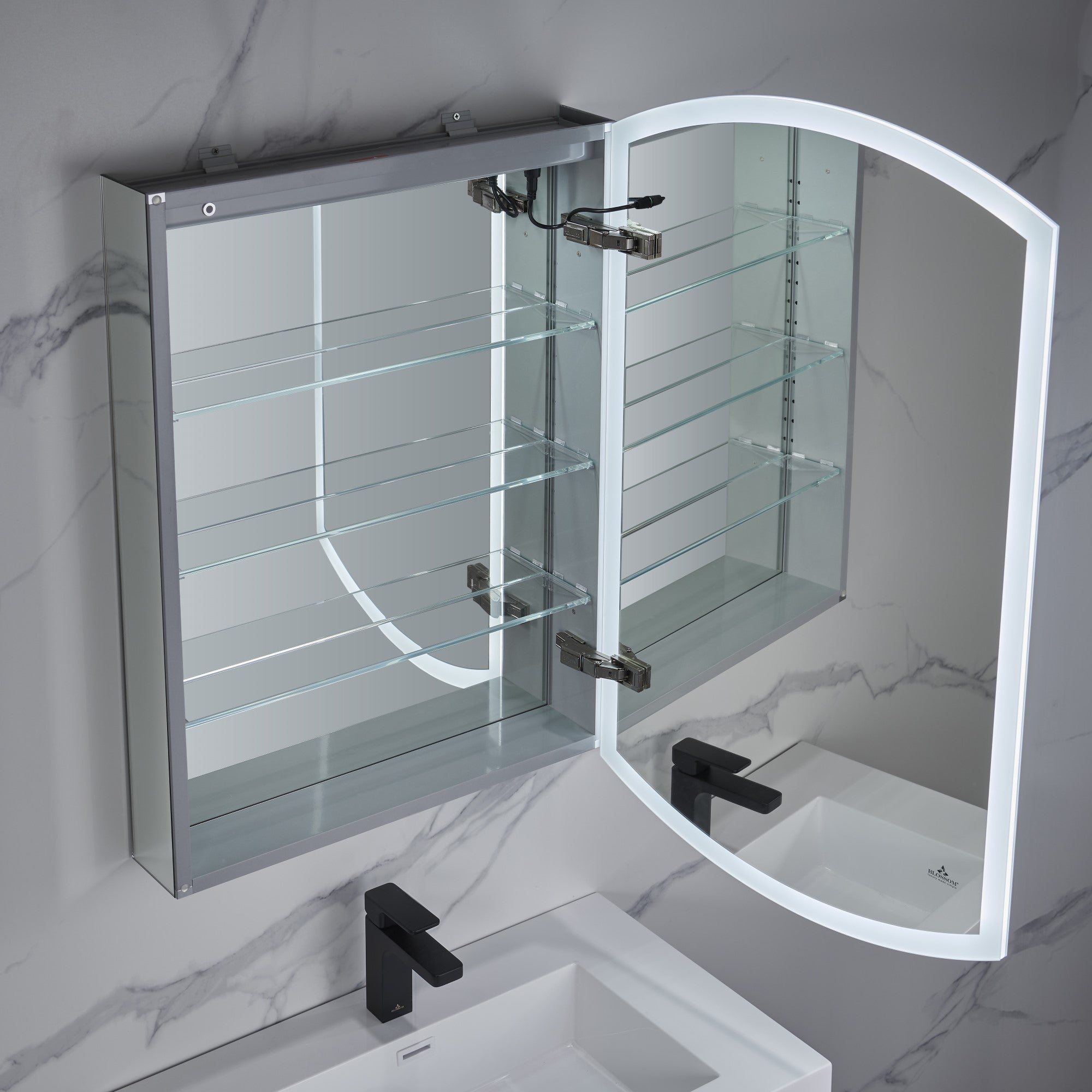 Castor LED Medicine Cabinet MCL7