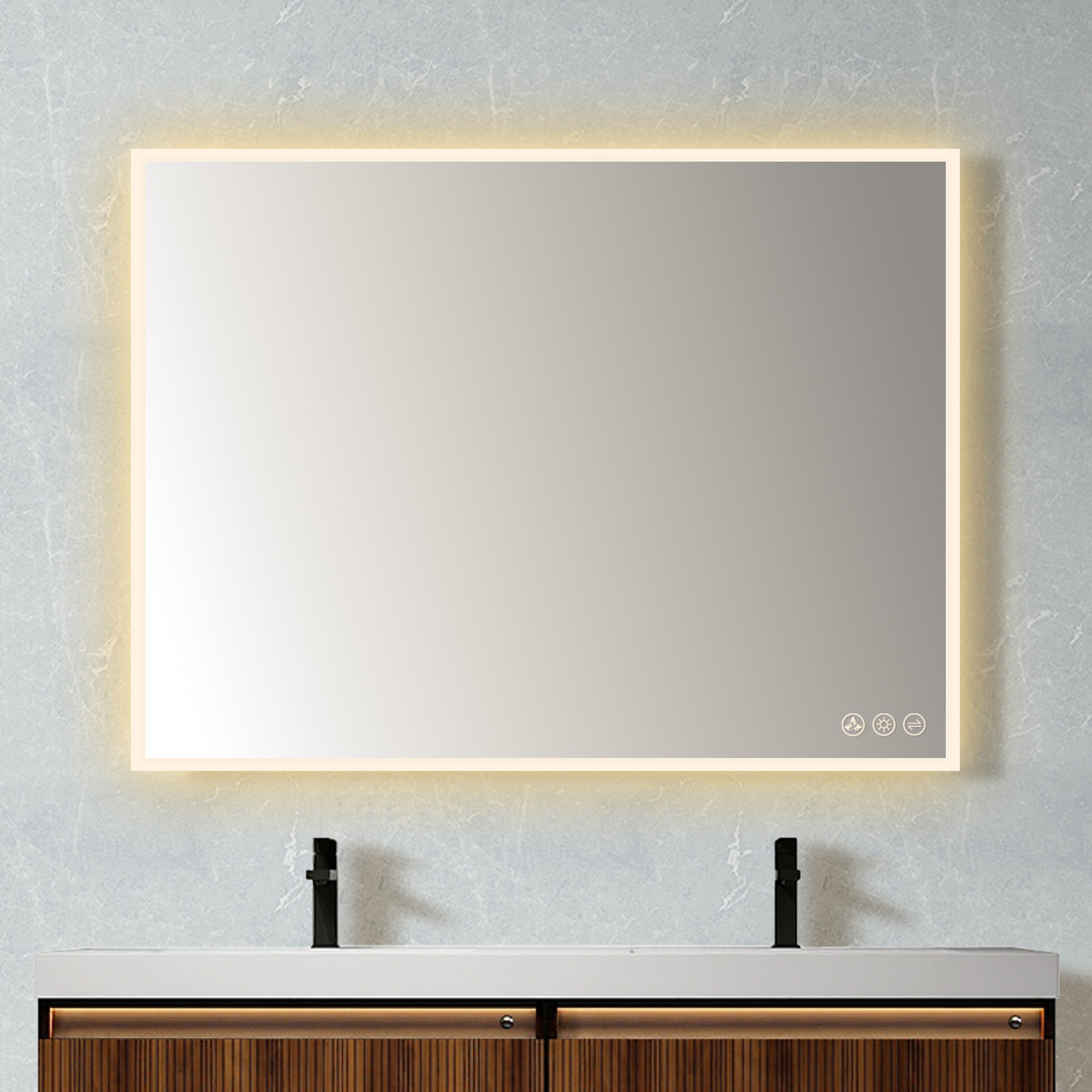 Beta LED Mirror with Frosted Sides LED M2