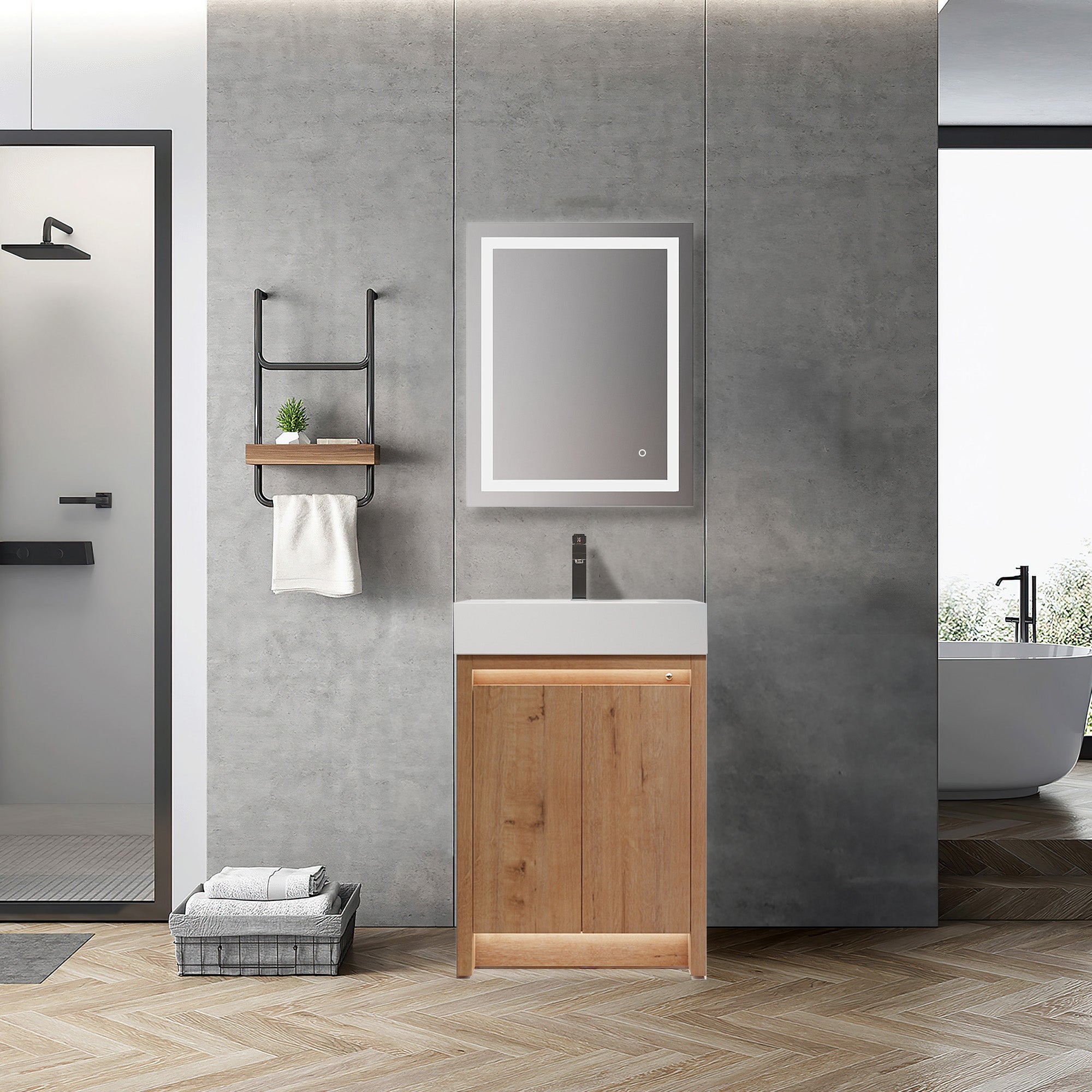 【vani】キャビネット Vanity Art 48 in. W x 22 in D x 38 in. H Single Sink Bath Vanity