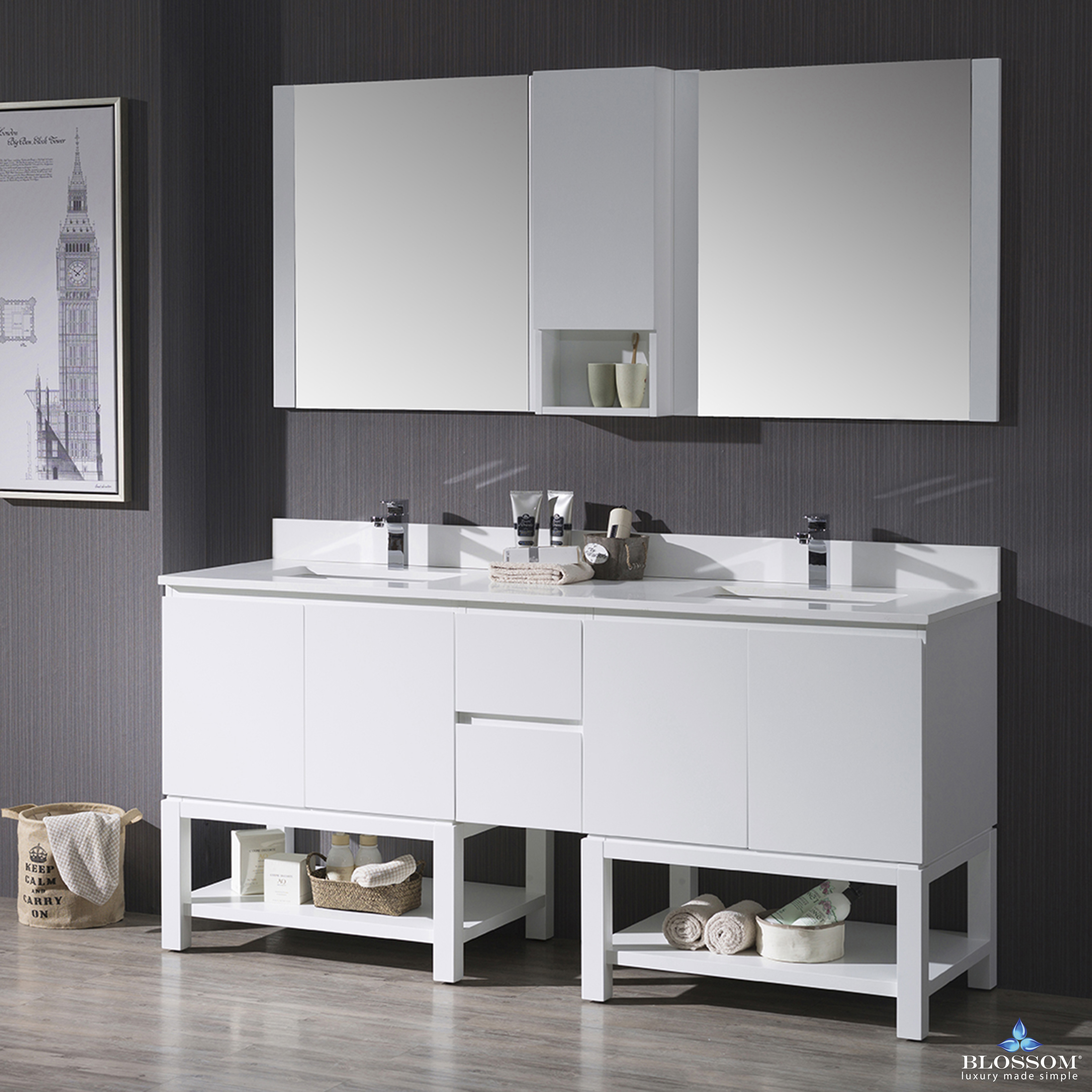 Monaco 72 Inch Vanity Blossom Kitchen Bath Supply Corporation