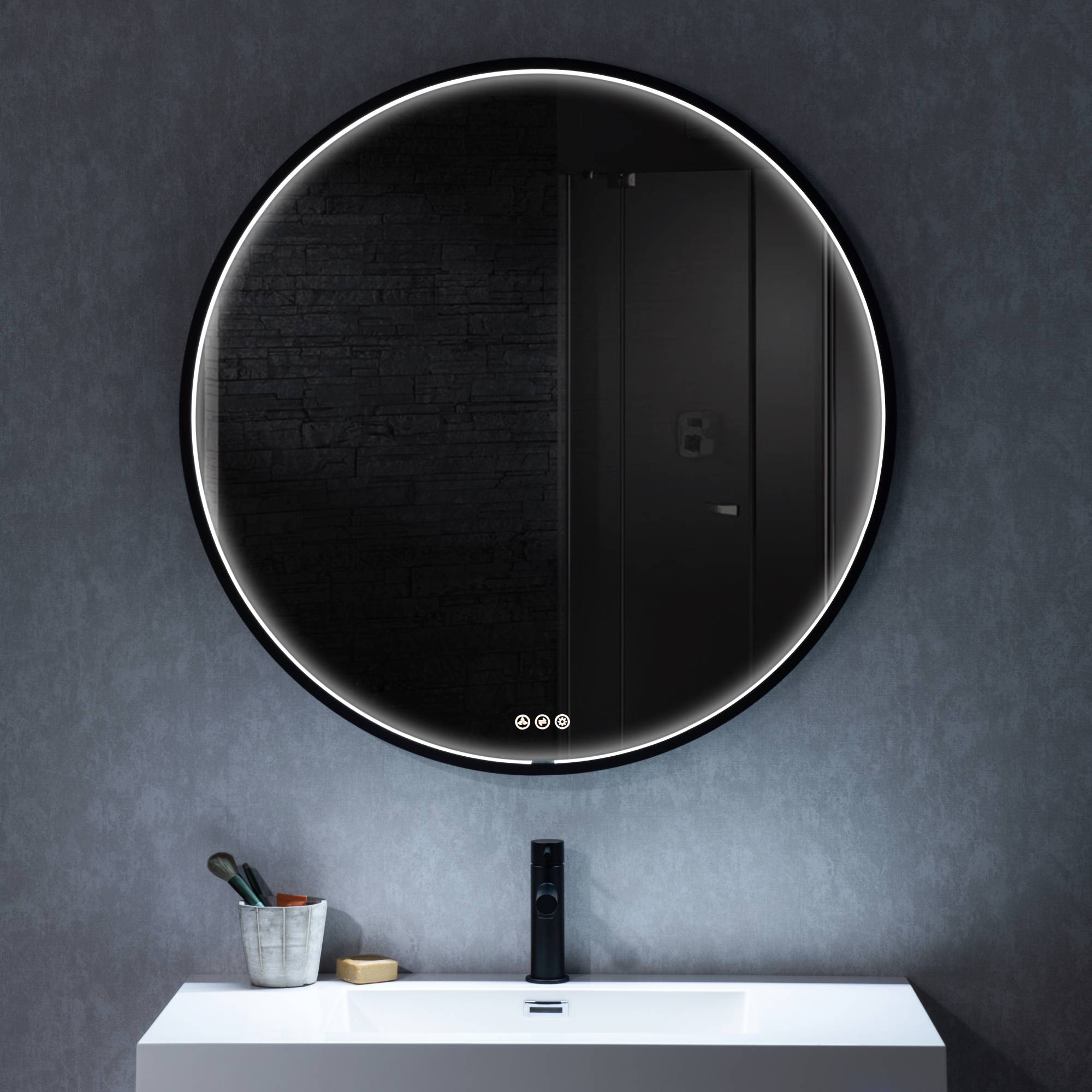 round led mirror 36